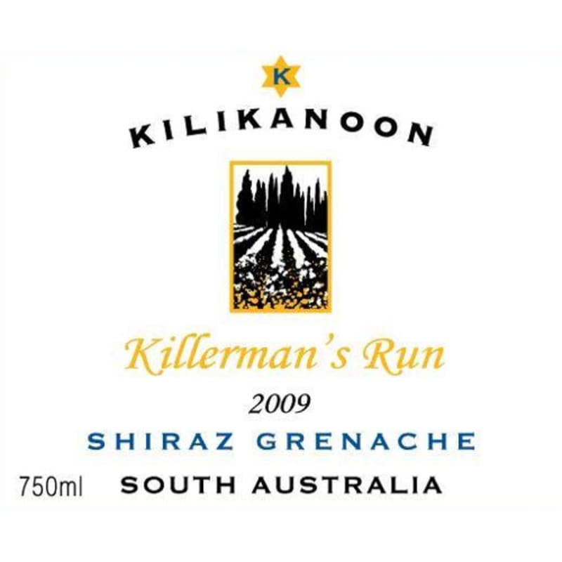 Kilikanoon Killerman's Run Shiraz/Grenache 2009 Front Label