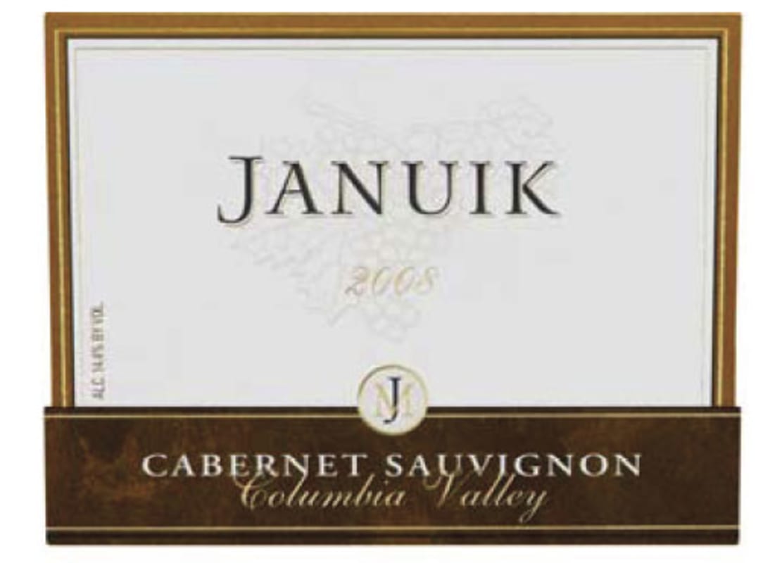 Januik Winery Columbia Valley Cabernet Sauvignon 2008 Front Label