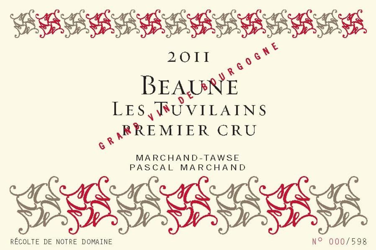 Marchand-Tawse Beaune Les Tuvilains Premier Cru 2011 Front Label