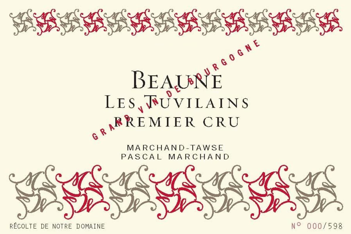 Marchand-Tawse Beaune Les Tuvilains Premier Cru 2012 Front Label