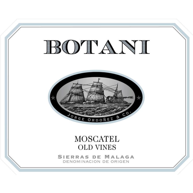 Bodegas Jorge Ordonez Malaga Botani Old Vines Moscatel 2010 Front Label