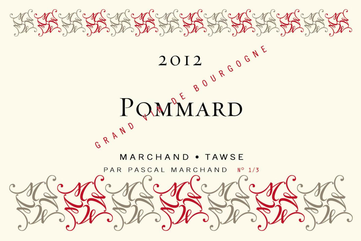 Marchand-Tawse Pommard 2012 Front Label