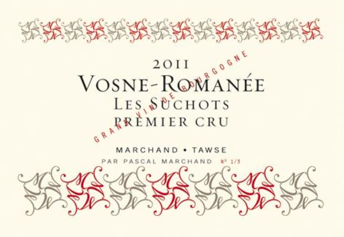 Marchand-Tawse Vosne-Romanee Les Suchots Premier Cru 2011 Front Label