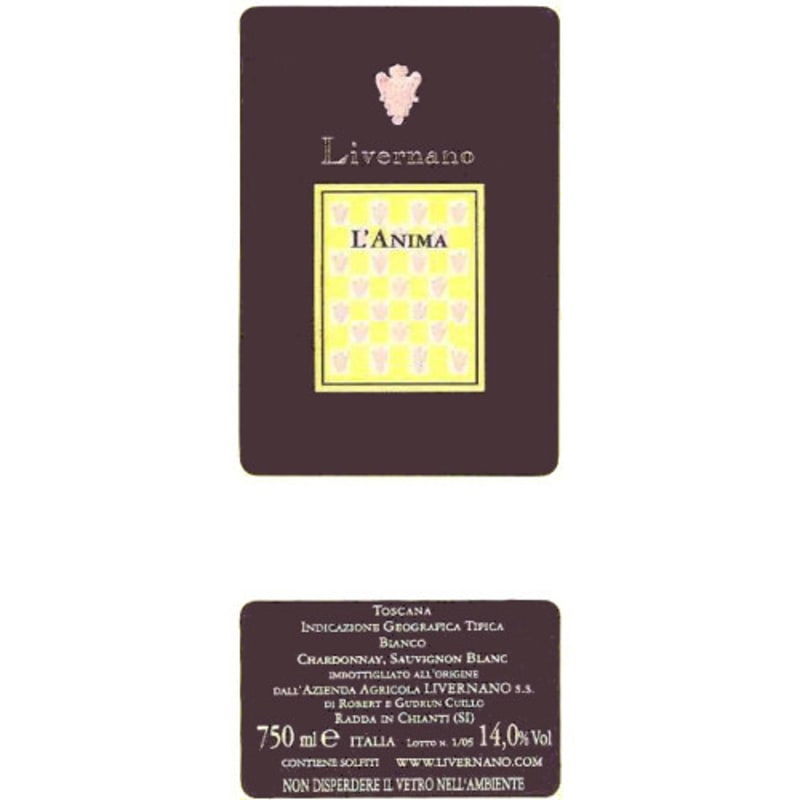 Livernano L'Anima Bianco 2008 Front Label