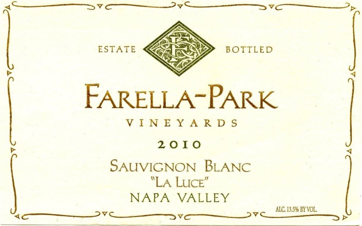 Farella Sauvignon Blanc La Luce 2010 Front Label
