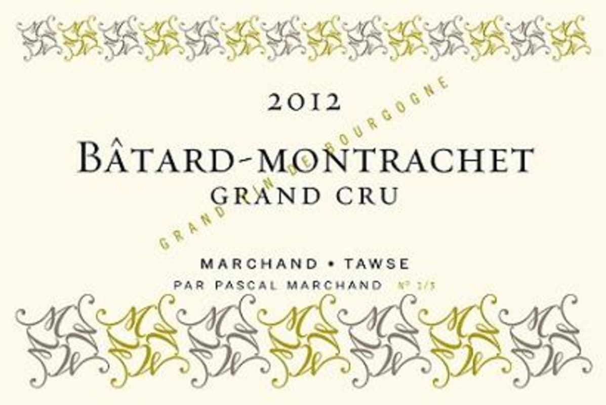 Marchand-Tawse Batard-Montrachet Grand Cru 2012 Front Label