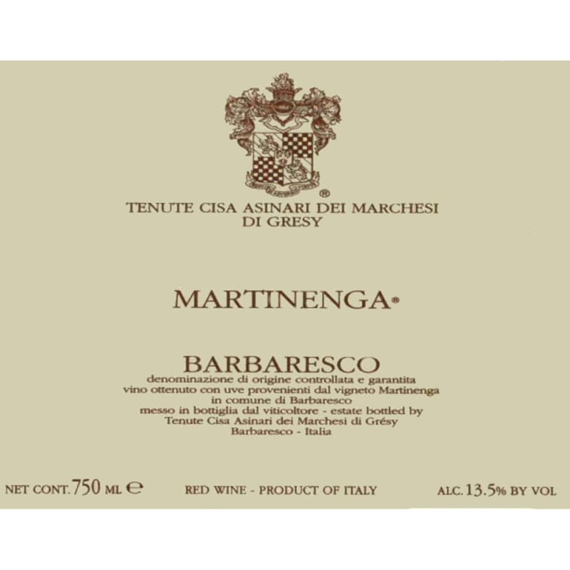 Marchesi di Gresy Barbaresco Martinenga 2006 Front Label
