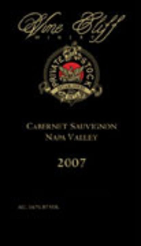 Vine Cliff Private Stock 16 Rows Cabernet Sauvignon 2007 Front Label