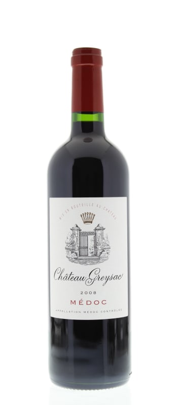 Chateau Greysac 2008 Front Bottle Shot
