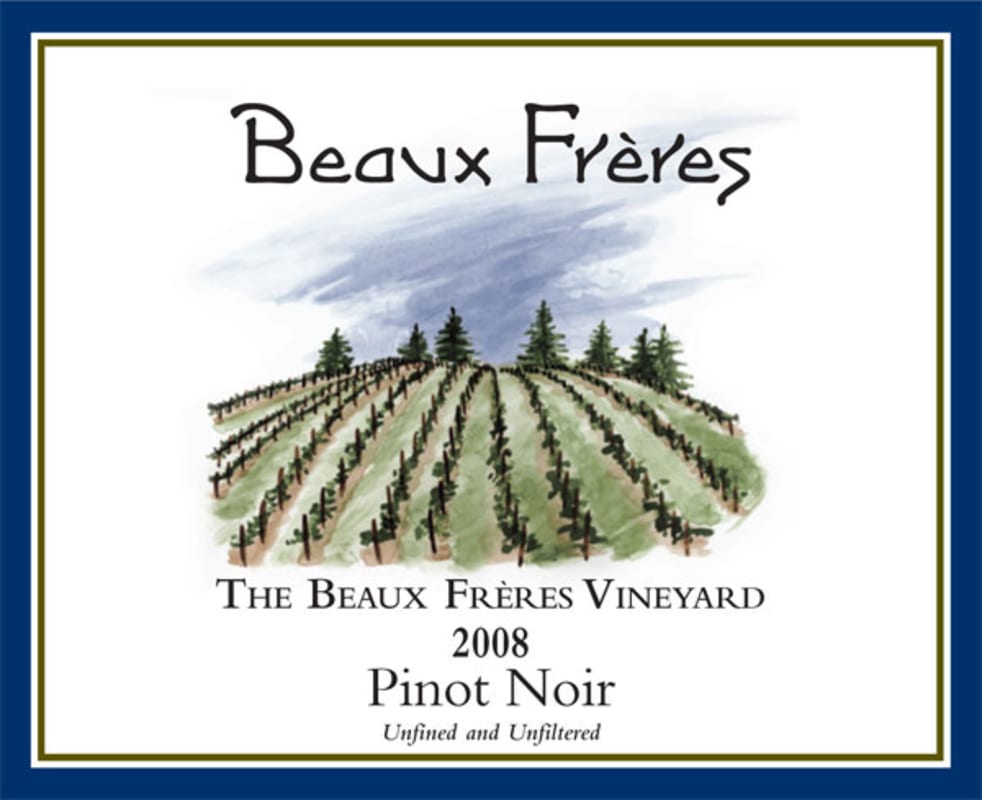 Beaux Freres The Beaux Freres Vineyard Pinot Noir 2008 Front Label