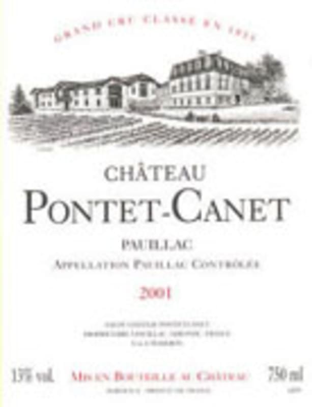 Chateau Pontet-Canet 2001 Front Label