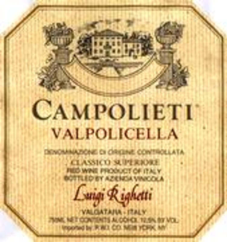 Righetti Valpolicella Classico Campolieti 1997 Front Label