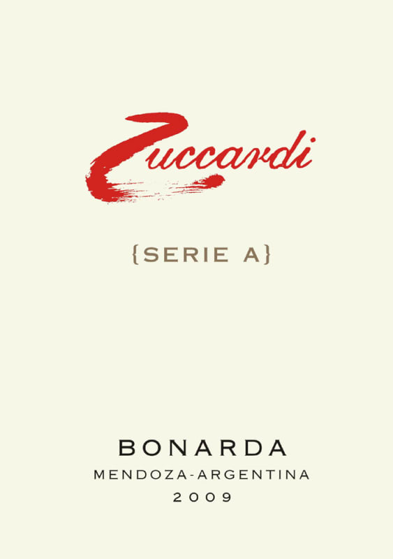 Zuccardi Serie A Bonarda 2009 Front Label