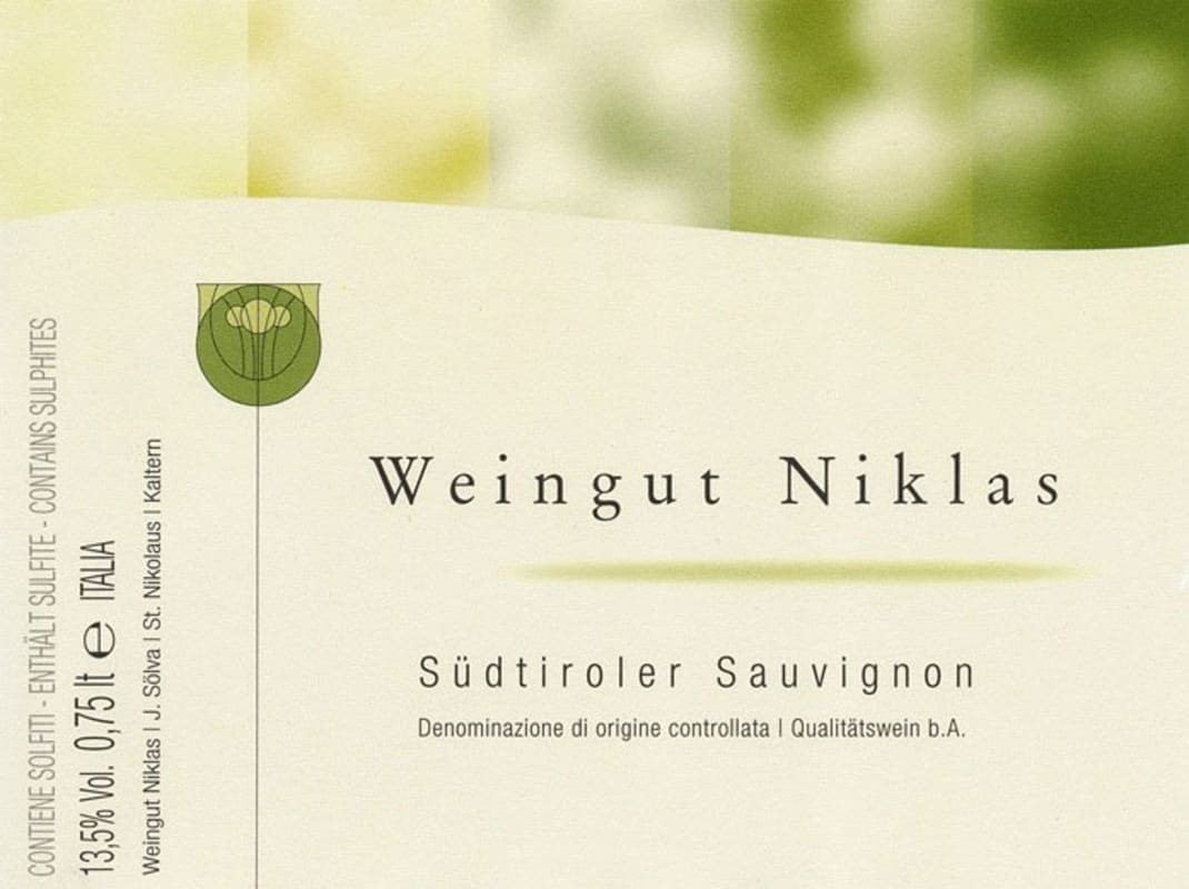 Niklas Sauvignon 2009 Front Label