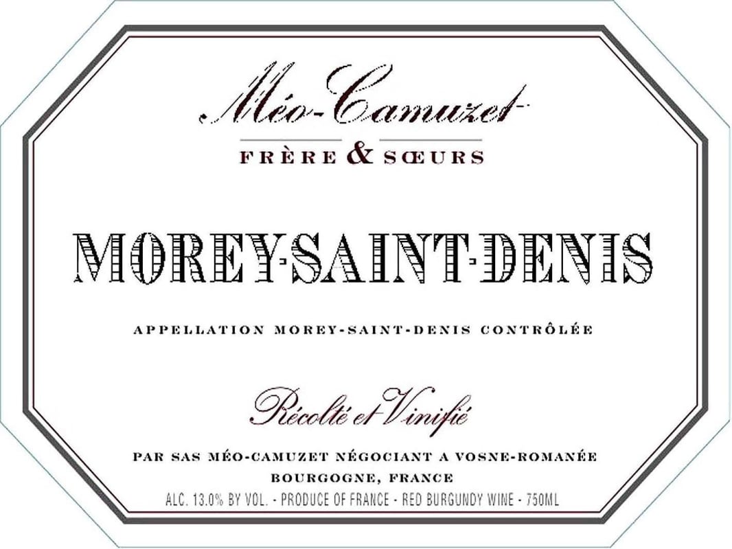 Domaine Meo-Camuzet Morey-Saint-Denis 2012 Front Label