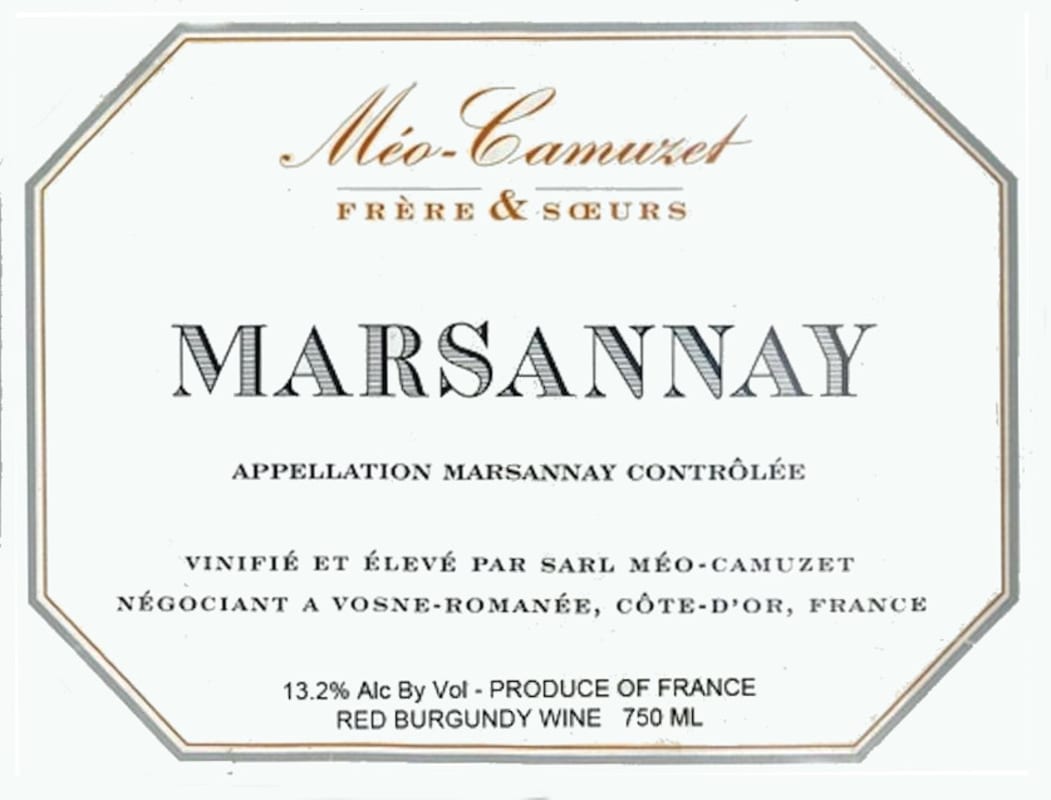 Domaine Meo-Camuzet Marsannay Rouge 2011 Front Label