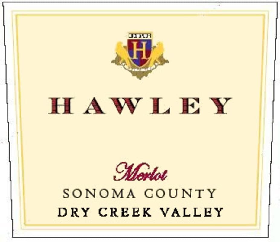 Hawley Estate Merlot 2005 Front Label