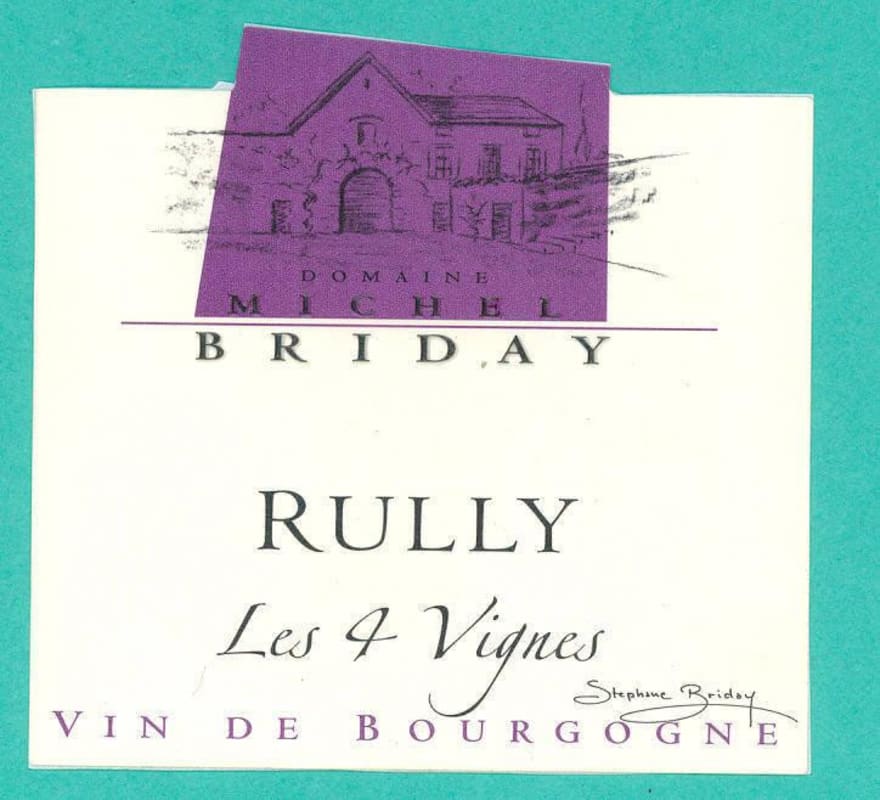 Michel Briday Rully Les 4 Vignes 2012 Front Label