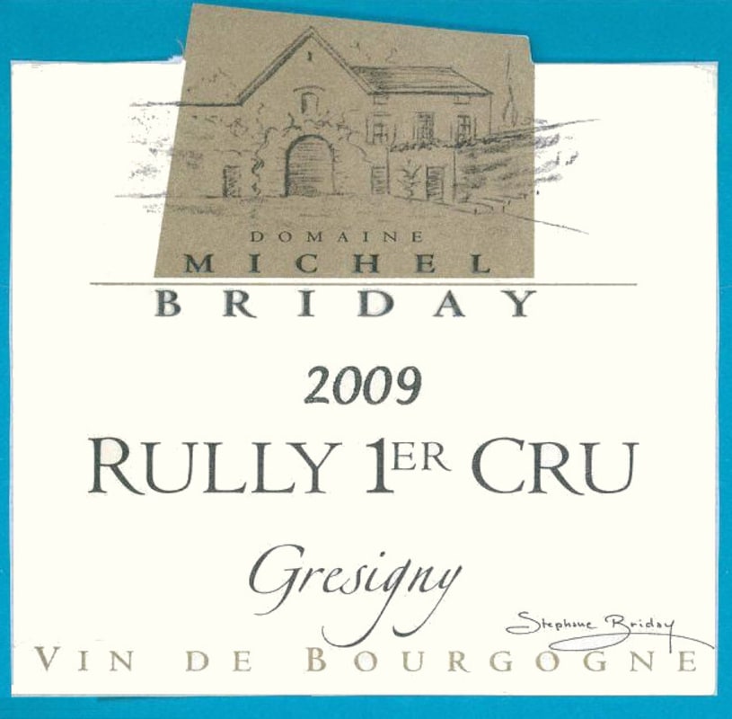 Michel Briday Rully Gresigny Premier Cru 2009 Front Label