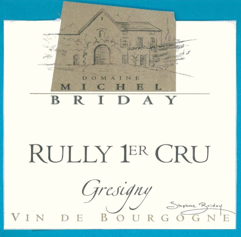 Michel Briday Rully Gresigny Premier Cru 2012 Front Label