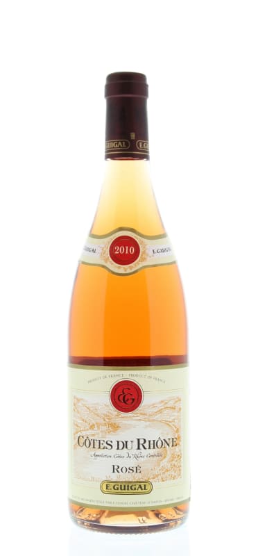 E. Guigal Cotes du Rhone Rose 2010 Front Bottle Shot