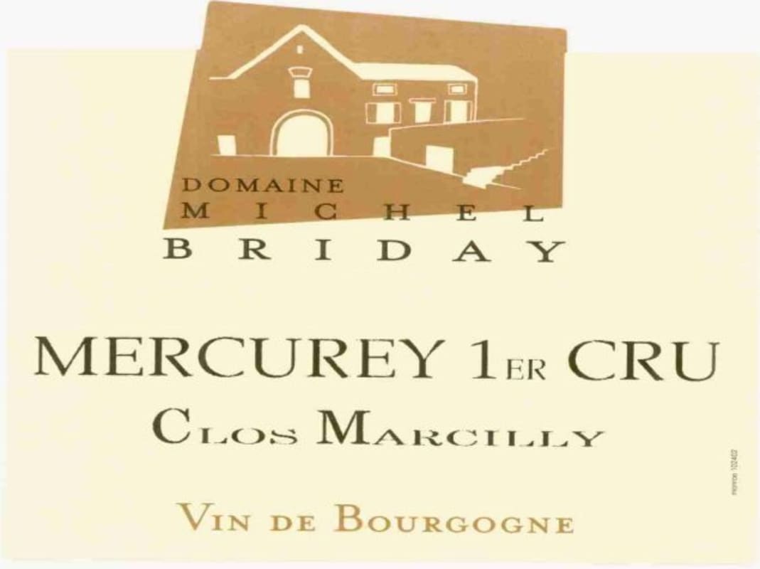 Michel Briday Mercurey Clos Marcilly Premier Cru 2012 Front Label