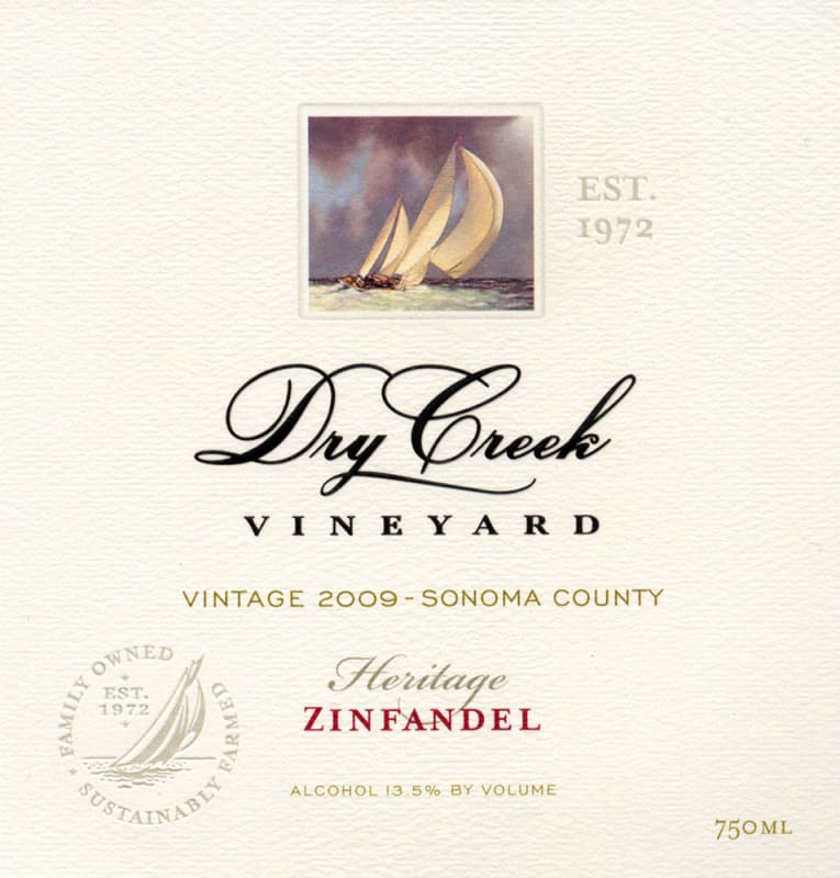 Dry Creek Vineyard Heritage Vines Zinfandel 2009 Front Label