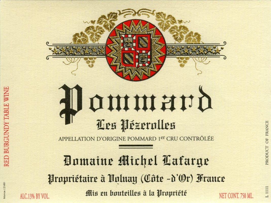 Domaine Michel Lafarge Pommard Les Pezerolles Premier Cru 2006 Front Label