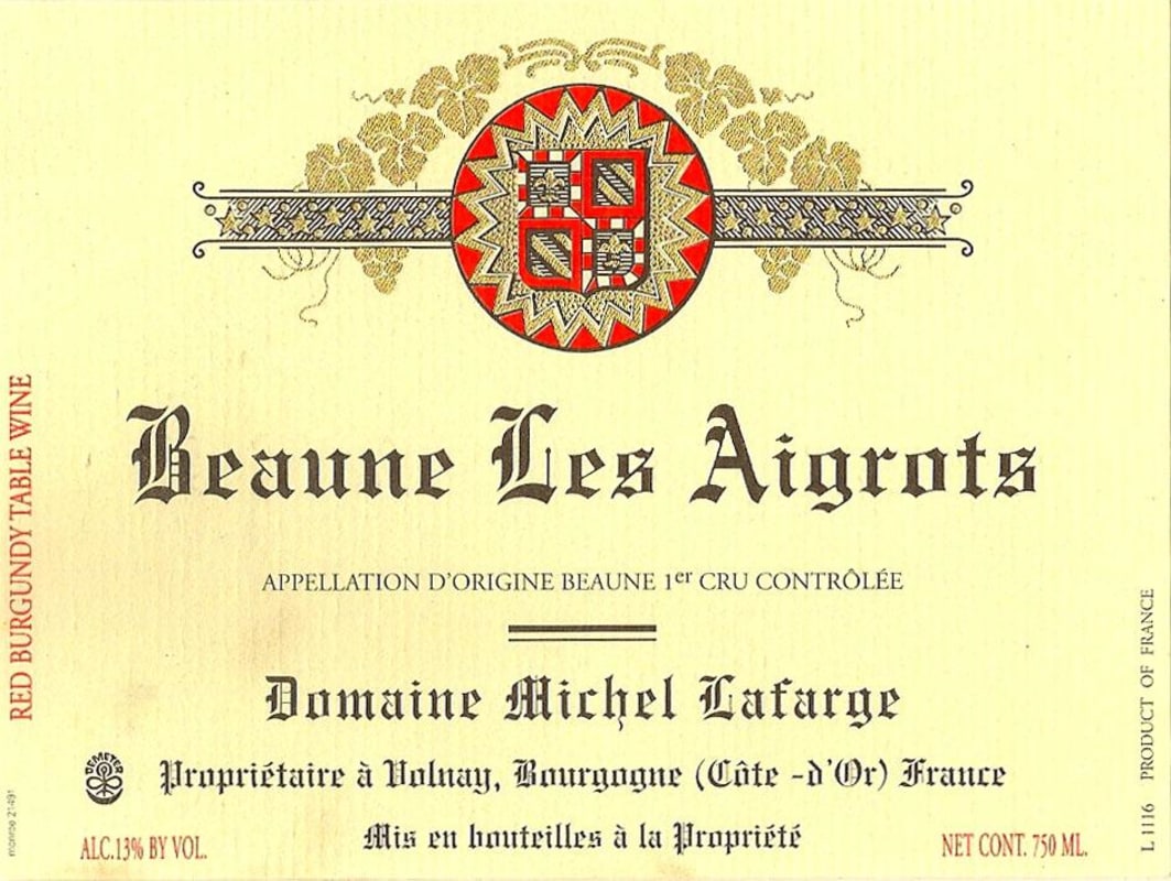 Domaine Michel Lafarge Beaune Les Aigrots Premier Cru 2009 Front Label
