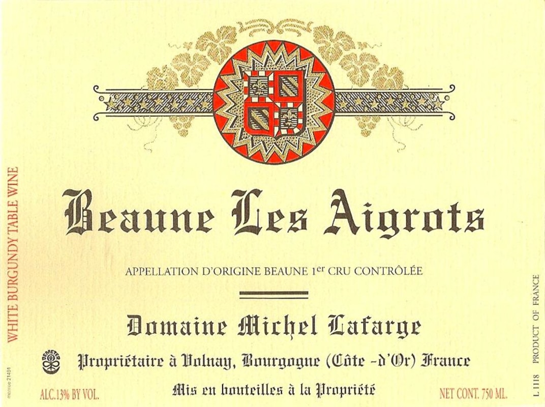 Domaine Michel Lafarge Beaune Les Aigrots Premier Cru Blanc 2012 Front Label