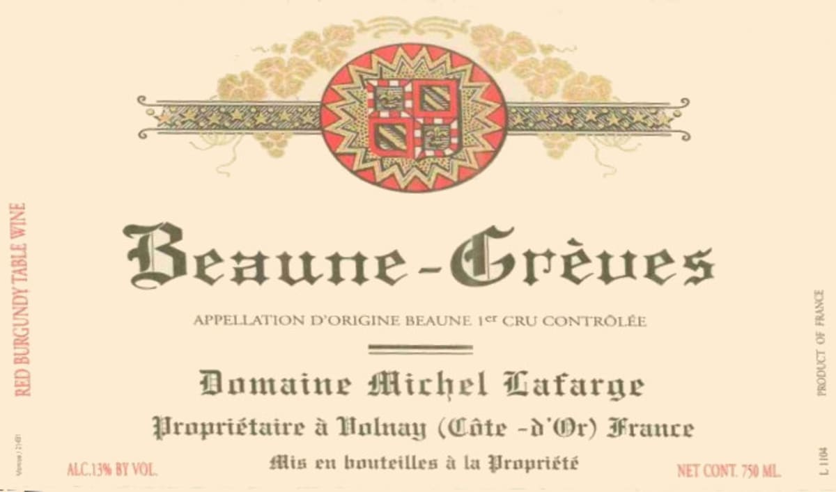 Domaine Michel Lafarge Beaune-Greves Premier Cru 2004 Front Label