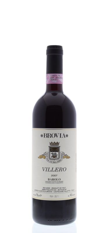 Brovia Barolo Villero 2007 Front Bottle Shot