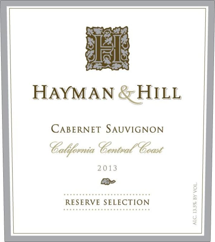 Hayman & Hill Reserve Selection Cabernet Sauvignon 2013 Front Label