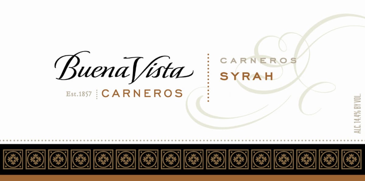 Buena Vista Carneros Syrah 2006 Front Label