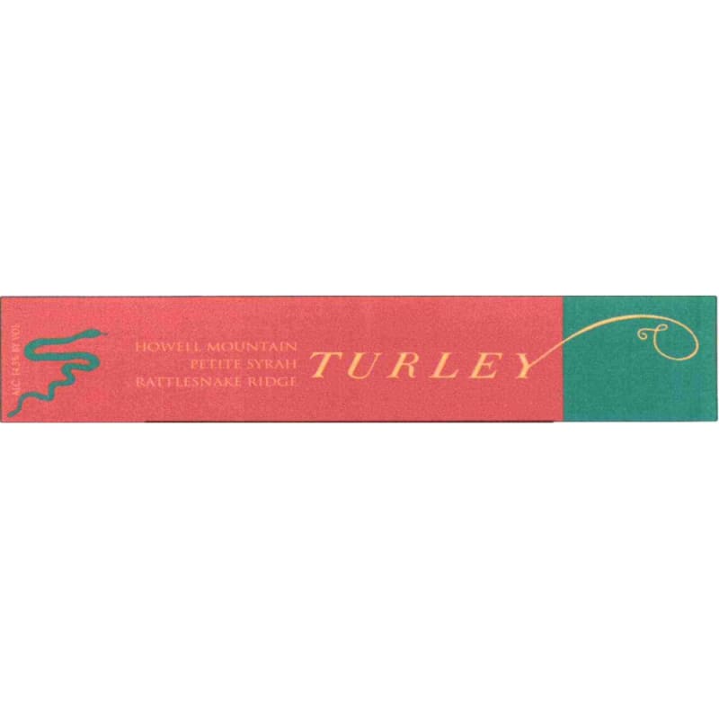 Turley Rattlesnake Ridge Petite Syrah 2009 Front Label