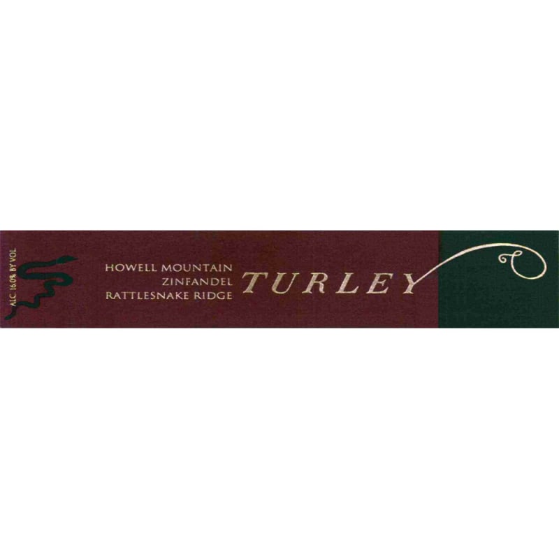 Turley Rattlesnake Ridge Zinfandel 2009 Front Label
