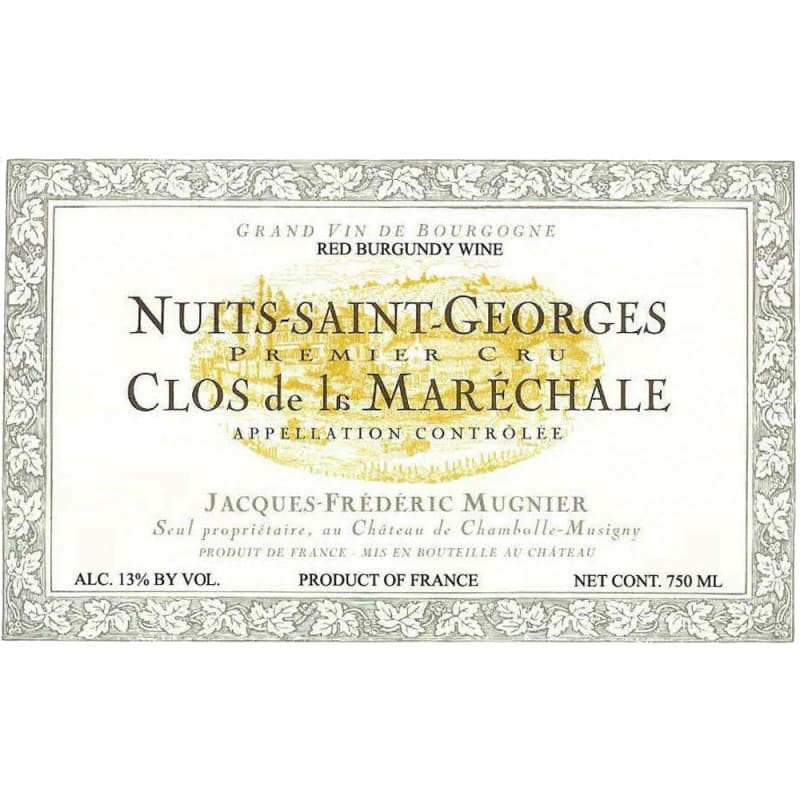 Domaine Jacques-Frederic Mugnier Nuits-Saint-Georges Clos de la Marechale Premier Cru 2005 Front Label