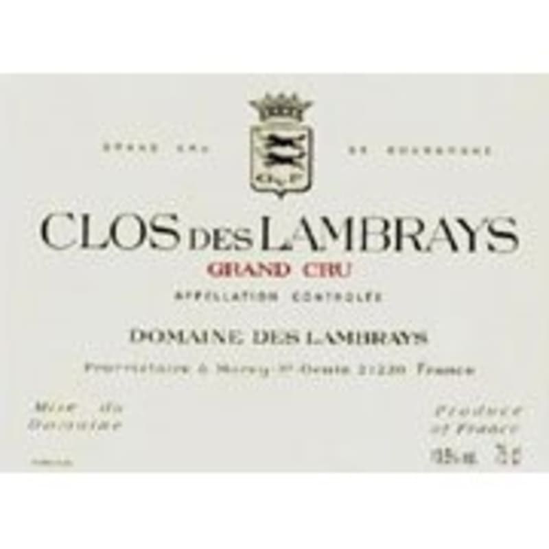 Domaine des Lambrays Clos Des Lambrays Grand Cru 2002 Front Label