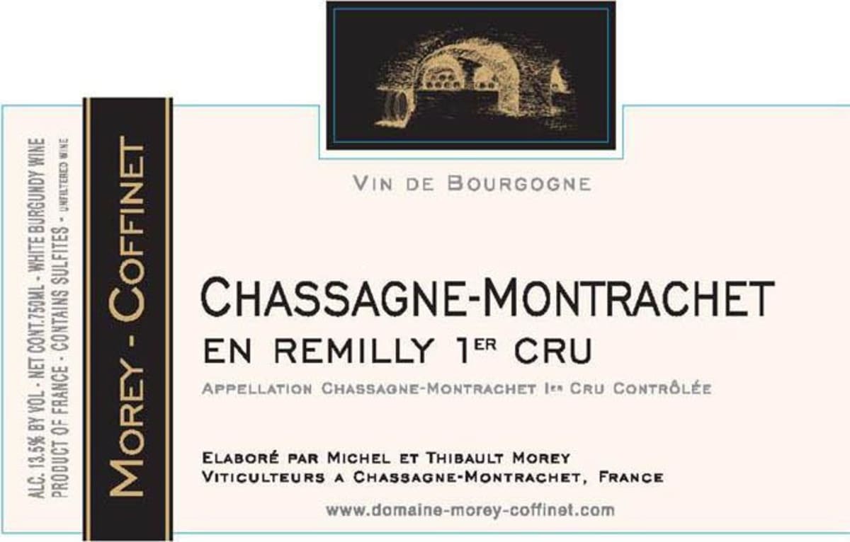 Morey-Coffinet Chassagne-Montrachet En Remilly Premier Cru 2009 Front Label