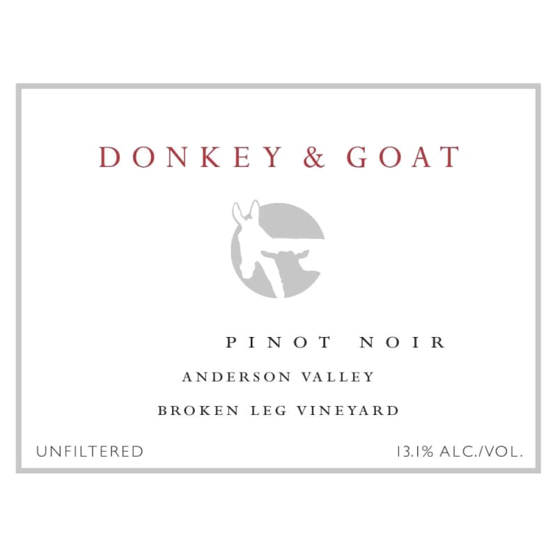 Donkey & Goat Broken Leg Vineyard Pinot Noir 2010 Front Label