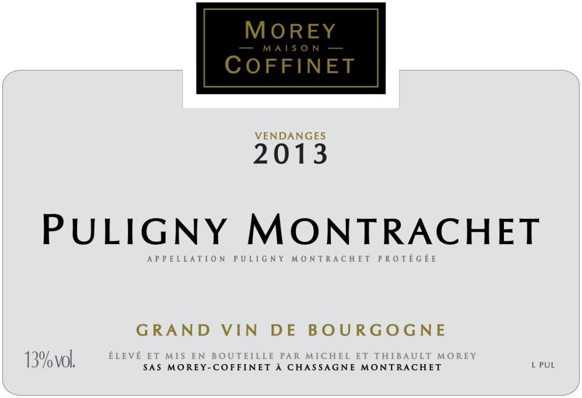 Morey-Coffinet Puligny Montrachet 2013 Front Label