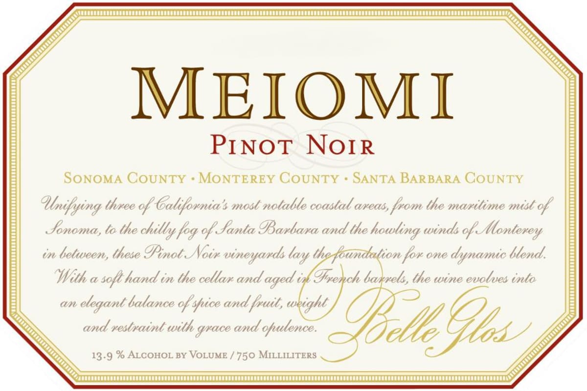 Meiomi Pinot Noir 2010 Front Label