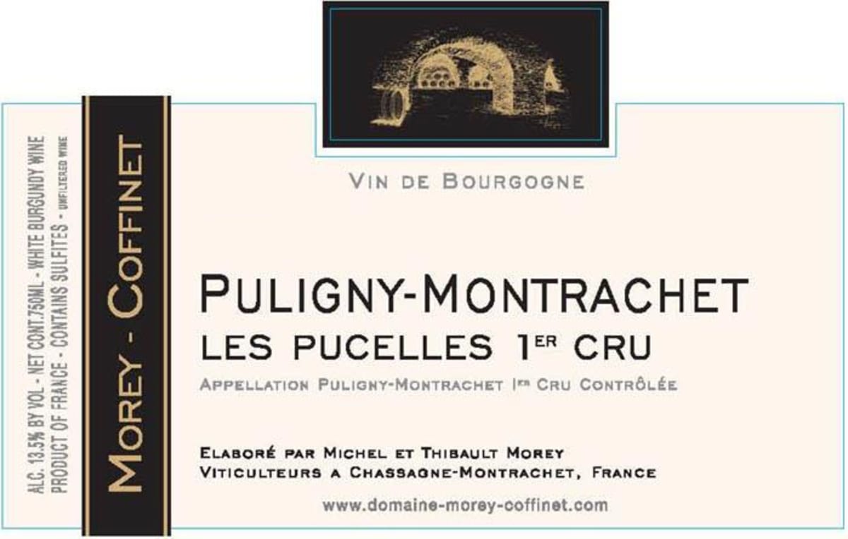 Morey-Coffinet Puligny-Montrachet Les Pucelles Premier Cru 2014 Front Label