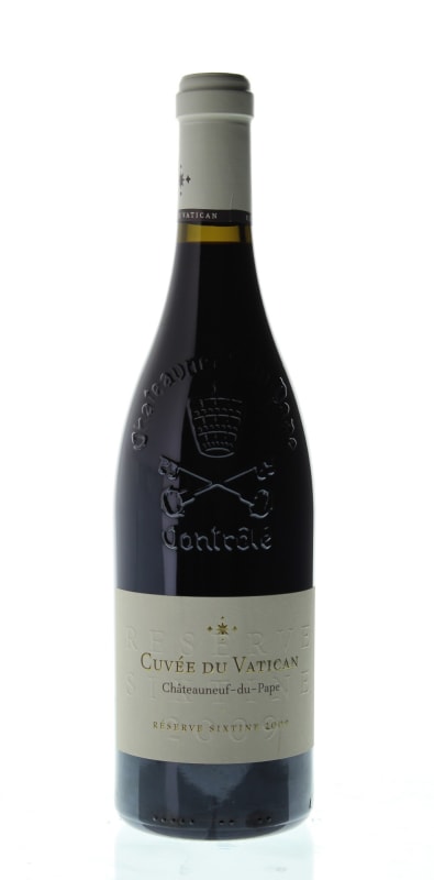 Cuvee du Vatican Chateauneuf-du-Pape Reserve Sixtine 2009 Front Bottle Shot