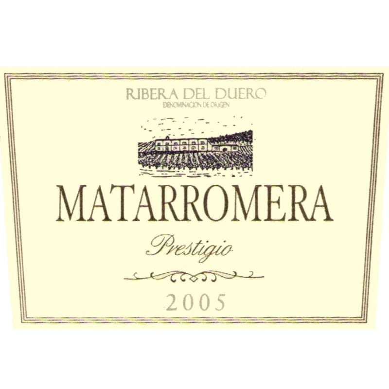 Bodegas Matarromera Prestigio 2005 Front Label