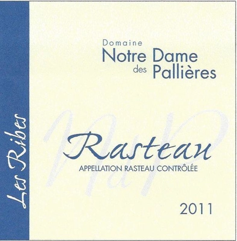 Notre Dame des Pallieres Rasteau Les Ribes 2011 Front Label
