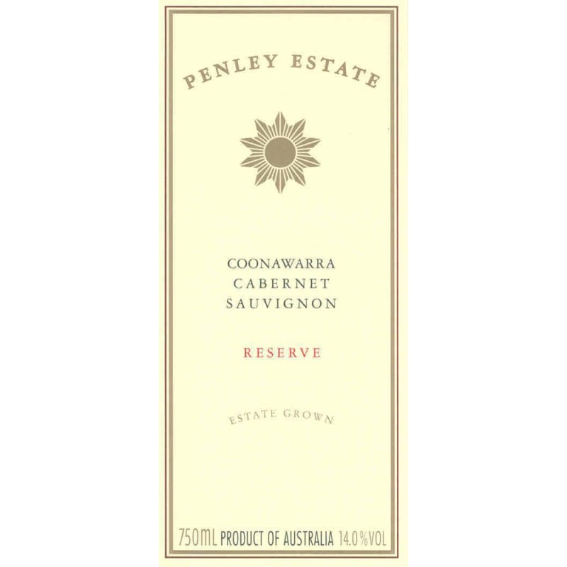 Penley Reserve Cabernet Sauvignon 2008 Front Label