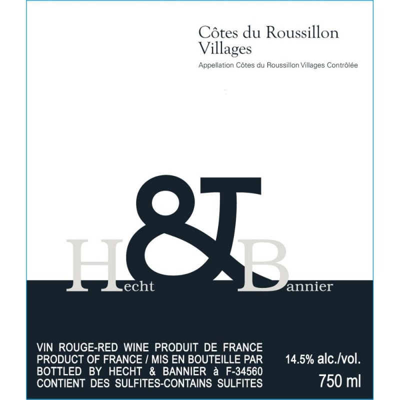 Hecht & Bannier Cotes du Roussillon Villages 2009 Front Label