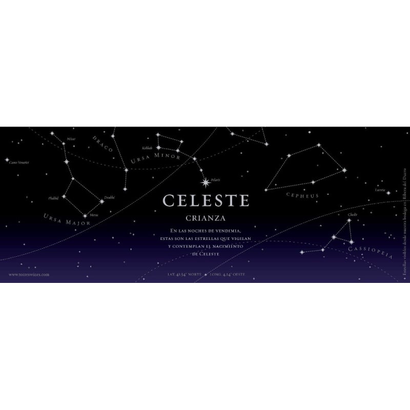 Familia Torres Celeste Crianza 2008 Front Label