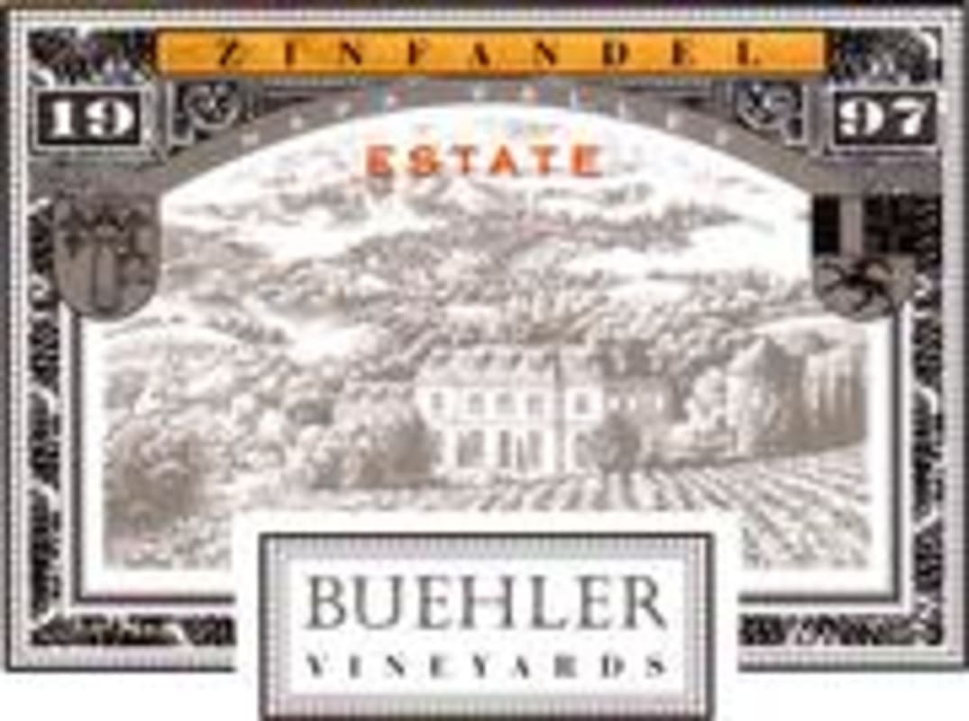 Buehler Estate Zinfandel 1996 Front Label